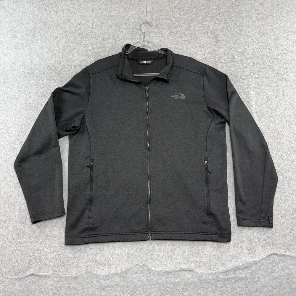 The North Face Fleece Zip Up Jacket Men XL Grey  EUC Long Sleeve Sweatshirt